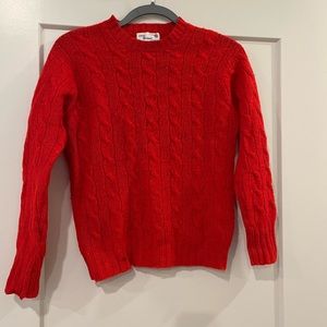Vintage Deans of Scotland 100% Shetland Wool Sweater - Red Size 32